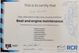RCR Diesel Engine Maintenance Certificate