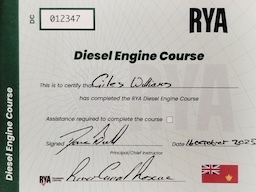 RYA Diesel Engine Certificate